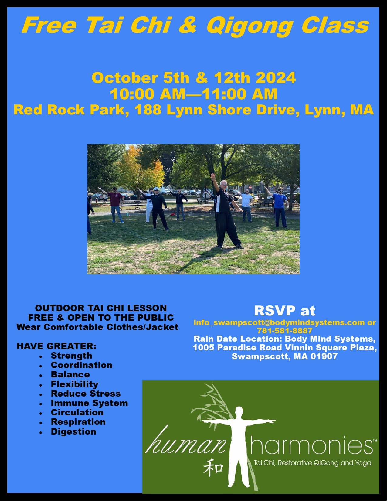 Free Tai Chi & Qigong Outdoor Lesson